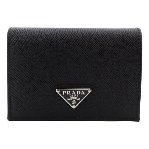 プラダ PRADA 二つ折り財布 レディース SAFFIANO METAL ブルー 1MV204