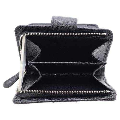 プラダ 二つ折り財布 レディース SAFFIANO TRIANGOLO ブラック PRADA 1ML018 QHH F0632 NERO 1