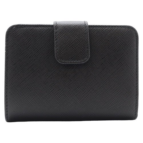プラダ 二つ折り財布 レディース SAFFIANO TRIANGOLO ブラック PRADA 1ML018 QHH F0632 NERO 1