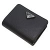 プラダ 二つ折り財布 レディース SAFFIANO TRIANGOLO ブラック PRADA 1ML018 QHH F0632 NERO 1