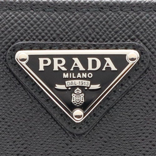 プラダ 二つ折り財布 レディース SAFFIANO TRIANGOLO ブラック PRADA 1ML018 QHH F0632 NERO 1
