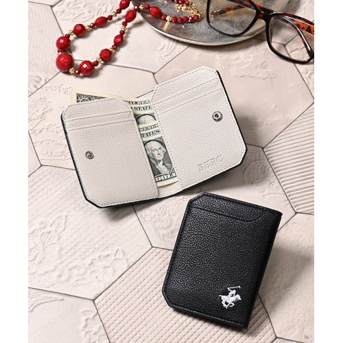 ビバリーヒルズ ポロクラブ 二つ折り財布 レディース ブラック BEVERLY HILLS POLO CLUB BHG-L1007
