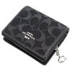 コーチ アウトレット 二つ折り財布 レディース スナップ ウォレット・シグネチャー デニム ブラック COACH OUTLET CDF22 SVBK