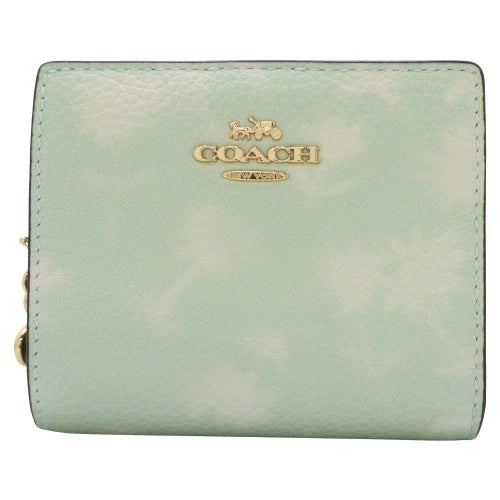 コーチ アウトレット 二つ折り財布 レディース スナップ ウォレット フローラル プリント グリーン COACH OUTLET CEC38 IMPAL