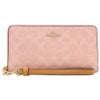 コーチ アウトレット 長財布 レディース ロング ジップ アラウンド ウォレット・キルティング ピンク COACH OUTLET CEC20 IMPO