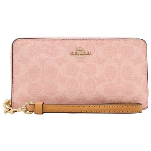 コーチ アウトレット 長財布 レディース ロング ジップ アラウンド ウォレット・キルティング ピンク COACH OUTLET CEC20 IMPO
