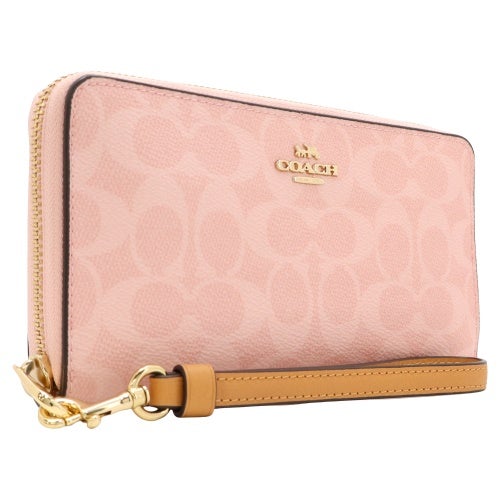 コーチ アウトレット 長財布 レディース ロング ジップ アラウンド ウォレット・キルティング ピンク COACH OUTLET CEC20 IMPO