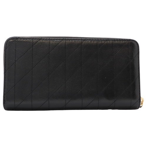 コーチ アウトレット 長財布 レディース ロング ジップ アラウンド ウォレット・キルティング ブラック COACH OUTLET CEL63 IMBLK
