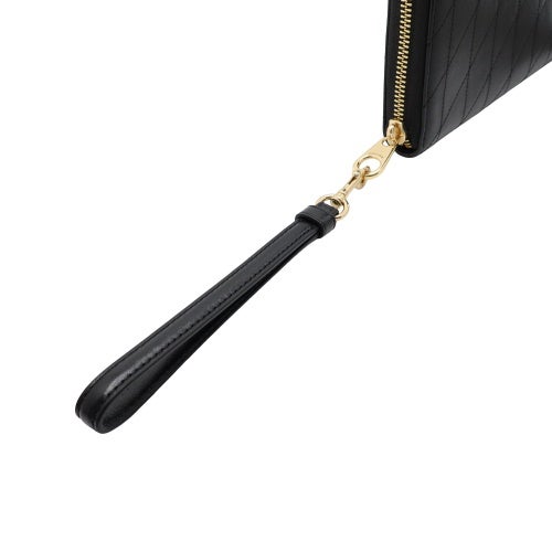 コーチ アウトレット 長財布 レディース ロング ジップ アラウンド ウォレット・キルティング ブラック COACH OUTLET CEL63 IMBLK