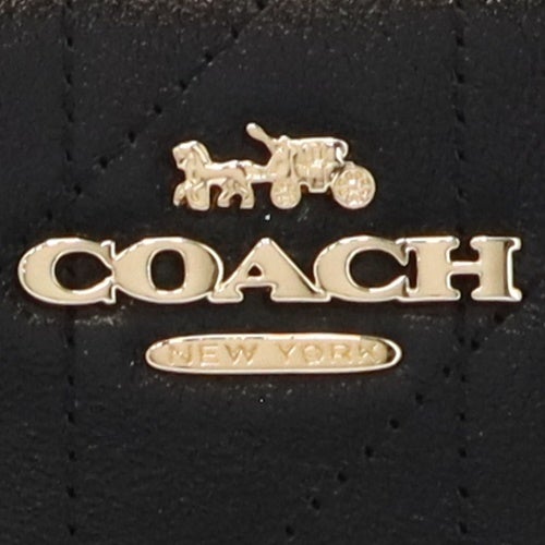 コーチ アウトレット 長財布 レディース ロング ジップ アラウンド ウォレット・キルティング ブラック COACH OUTLET CEL63 IMBLK