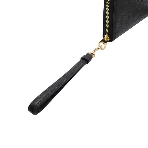 コーチ アウトレット 長財布 レディース ロング ジップ アラウンド ウォレット・シグネチャー レザー ブラック COACH OUTLET CEW21 IMBLK