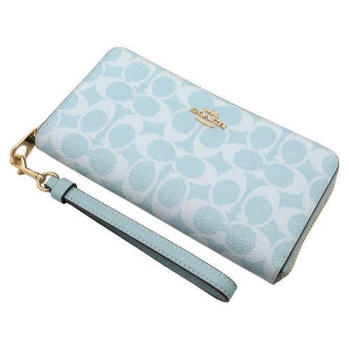 コーチ アウトレット 長財布 レディース ブルー COACH OUTLET CW778 IMXUM ライトブルー