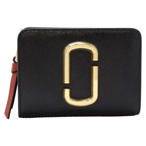 マークジェイコブス 二つ折り財布 レディース ザ スナップショット ミニ コンパクト ウォレット ブラック Marc Jacobs 2P6SMP021S01 002 BLACK MULTI