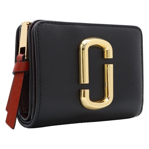 マークジェイコブス 二つ折り財布 レディース ザ スナップショット ミニ コンパクト ウォレット ブラック Marc Jacobs 2P6SMP021S01 002 BLACK MULTI
