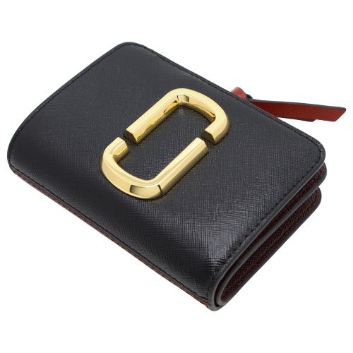 マークジェイコブス 二つ折り財布 レディース ザ スナップショット ミニ コンパクト ウォレット ブラック Marc Jacobs 2P6SMP021S01 002 BLACK MULTI
