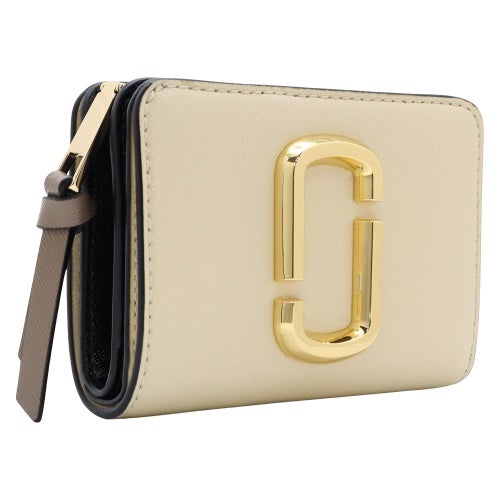 マークジェイコブス 二つ折り財布 レディース ザ スナップショット ミニ コンパクト ウォレット ホワイト Marc Jacobs 2P6SMP021S01 147 CLOUD WHITE MULTI