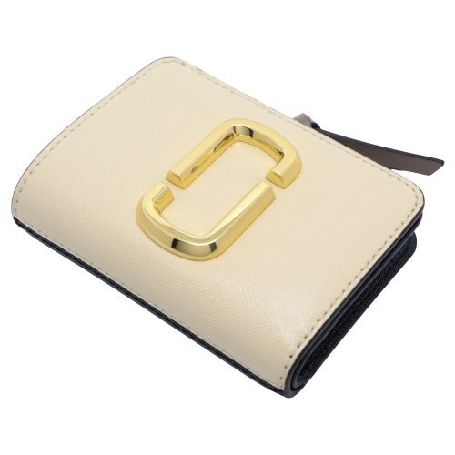 マークジェイコブス 二つ折り財布 レディース ザ スナップショット ミニ コンパクト ウォレット ホワイト Marc Jacobs 2P6SMP021S01 147 CLOUD WHITE MULTI