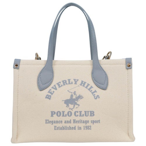 ビバリーヒルズポロクラブ トートバッグ レディース ブルー BEVERLY HILLS POLO CLUB BH2014N キナリ/ライトブル－