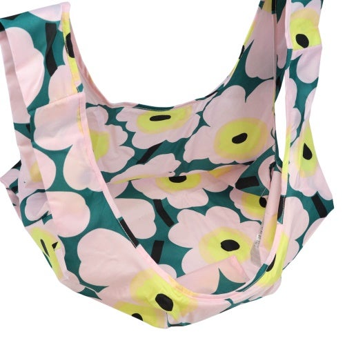 マリメッコ エコバッグ レディース Smart Bag ピンク marimekko 095570 246 GREEN/LIGHT PINK/YELLOW