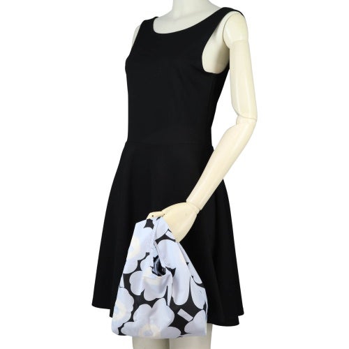 マリメッコ エコバッグ レディース Mini Smart Bag ブルー marimekko 095572 159 LIGHT BLUE/BLACK/OFF WHITE