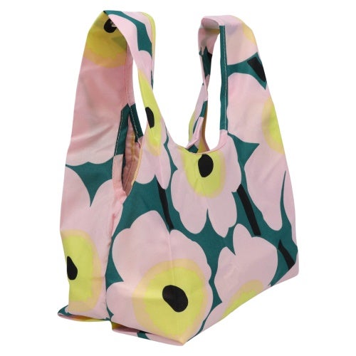 マリメッコ エコバッグ レディース Mini Smart Bag ピンク marimekko 095572 246 GREEN/LIGHT PINK/YELLOW