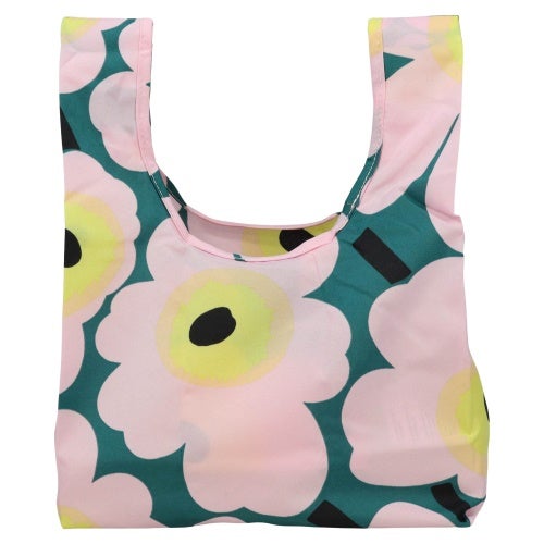 マリメッコ エコバッグ レディース Mini Smart Bag ピンク marimekko 095572 246 GREEN/LIGHT PINK/YELLOW