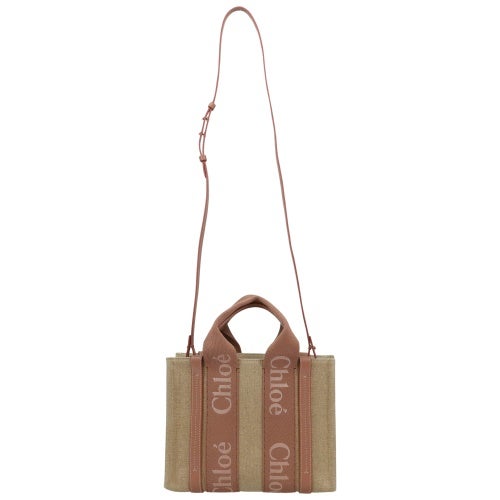 クロエ ハンドバッグ レディース WOODY LOGO スモール ブラウン CHLOE