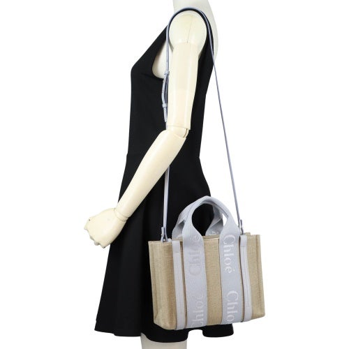 クロエ ハンドバッグ レディース WOODY LOGO スモール ブルー CHLOE
