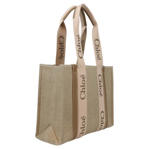 クロエ トートバッグ レディース WOODY MEDIUM TOTE ベージュ CHLOE