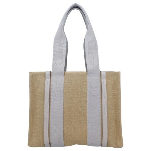 クロエ トートバッグ レディース WOODY MEDIUM TOTE ブルー CHLOE