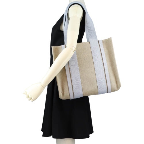 クロエ トートバッグ レディース WOODY MEDIUM TOTE ブルー CHLOE