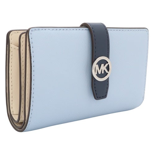 新品未使用 MICHAEL KORS 二つ折り財布 トランプ柄 マイケルコース 二つ折り財布 レディース ブルー MICHAEL KORS