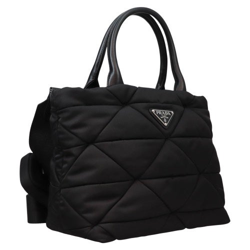 プラダ トートバッグ レディース TESSUTO QUILTING ブラック PRADA