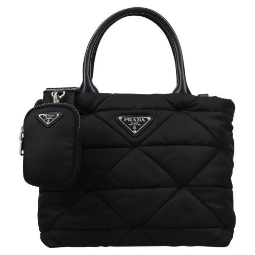 プラダ トートバッグ レディース TESSUTO QUILTING ブラック PRADA