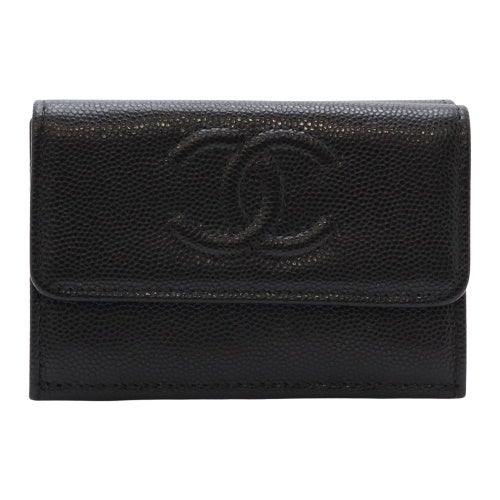 シャネル 三つ折り財布 レディース ブラック CHANEL AP4655 B20633