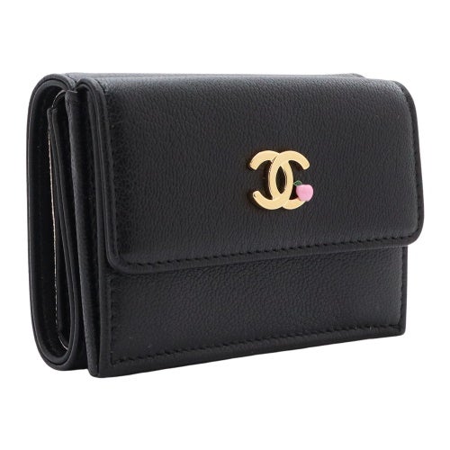 シャネル 三つ折り財布 レディース ブラック CHANEL AP5293 B25416