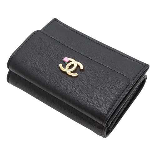 シャネル 三つ折り財布 レディース ブラック CHANEL AP5293 B25416