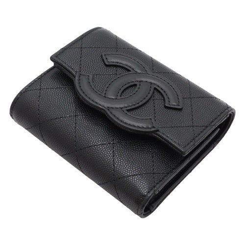 シャネル 三つ折り財布 レディース ブラック CHANEL AP5456 B25537