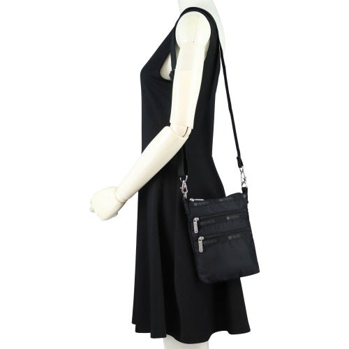 レスポートサック ショルダーバッグ レディース 3 ZIP CROSSBODY ブラック LeSportsac 4007 R086 RECYCLED BLACK