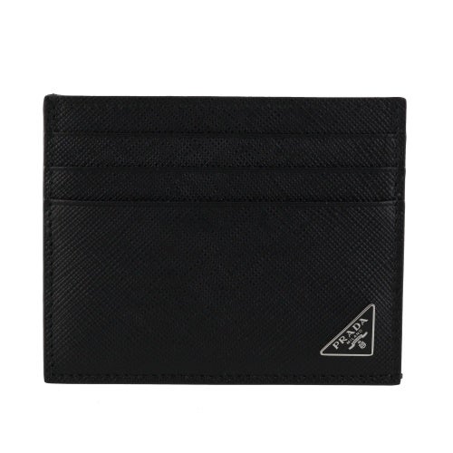 プラダ カードケース 名刺入れ レディース SAFFIANO TRIANGOLO ブラック PRADA 2MC223 QHH F0002 NERO