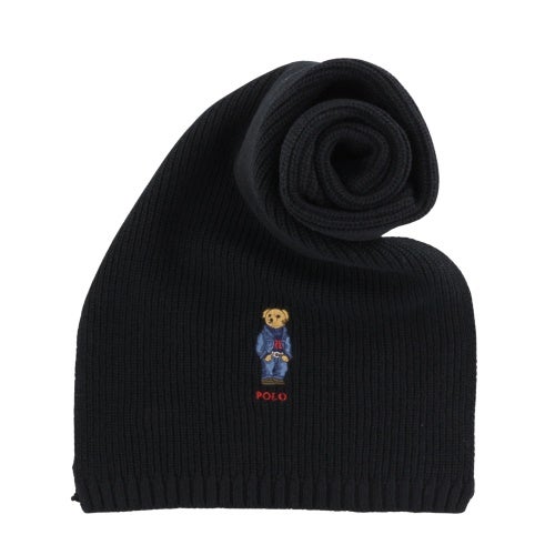 ポロラルフローレン マフラー レディース ブラック POLO RALPHLAUREN PC1464 001