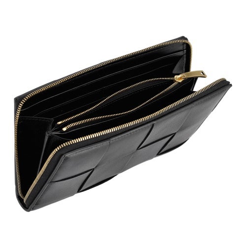 ボッテガヴェネタ 長財布 メンズ レディース マキシイントレチャート ブラック BOTTEGA VENETA 814676 V6VU1 8425