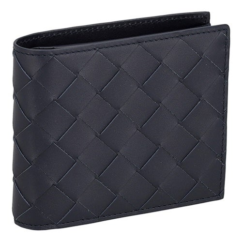 ボッテガヴェネタ 二つ折り財布 メンズ イントレチャート ブラック BOTTEGA VENETA 749412 V3US1 8838