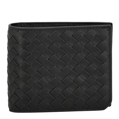 ボッテガヴェネタ 二つ折り財布 メンズ イントレチャート ブラック BOTTEGA VENETA 805654 V69G1 3009
