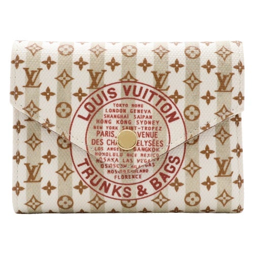 ルイヴィトン 三つ折り財布 ポルトフォイユ・ヴィクトリーヌ レッド LOUIS VUITTON M29024 ヌードローズ