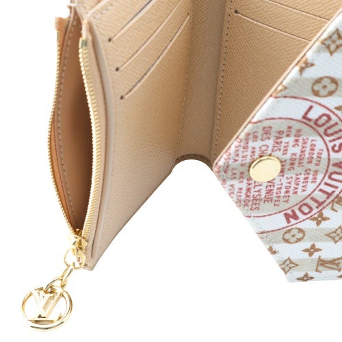 ルイヴィトン 三つ折り財布 ポルトフォイユ・ヴィクトリーヌ レッド LOUIS VUITTON M29024 ヌードローズ