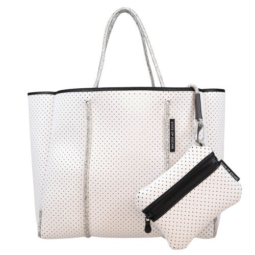 ステイトオブエスケープ トートバッグ レディース ホワイト STATE OF ESCAPE FLYING SOLO BAG WHITE/GREY