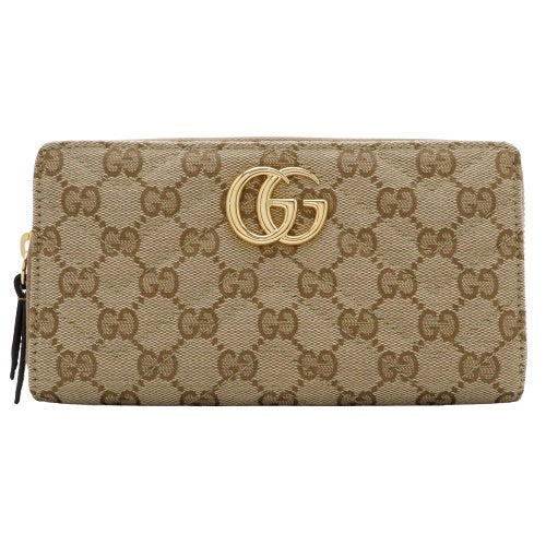 グッチ 長財布 レディース ダブルＧ ジップアラウンドウォレット ブラウン GUCCI 443123 FAF05 9651 VINTAG.SAND/DK BROWN