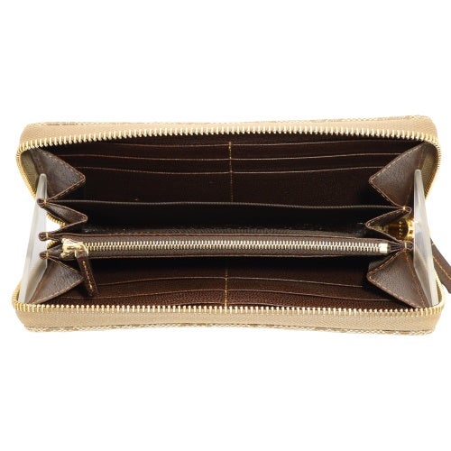 グッチ 長財布 レディース ダブルＧ ジップアラウンドウォレット ブラウン GUCCI 443123 FAF05 9651 VINTAG.SAND/DK BROWN
