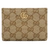 グッチ 二つ折り財布 レディース GGマーモント スモールウォレット ブラウン GUCCI 773427 FAF05 9651 VINTAG.SAND/DK BROWN